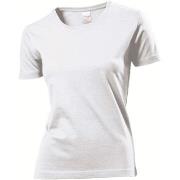 Stedman Classic Women T-shirt Hvit bomull Small Dame