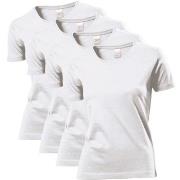 Stedman 4P Classic Women T-shirt Hvit bomull X-Large Dame