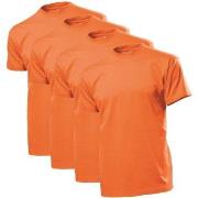 Stedman 4P Comfort Men T-shirt Oransje bomull Medium Herre