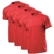 Stedman 4P Comfort Men T-shirt Rød bomull Medium Herre