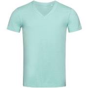 Stedman James Organic Men V-Neck Turkis økologisk bomull Medium Herre