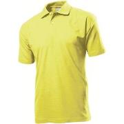 Stedman Polo Men Gul bomull Medium Herre