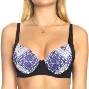 Sunseeker Tribe Attack Underwire Bikini Bra Svart mønstret D 40 Dame