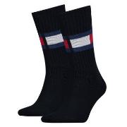 Tommy Hilfiger Strømper Flag Sock Blå Str 35/38