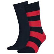 Tommy Hilfiger Strømper 2P Men Rugby Sock Blå/Rød Str 43/46 Herre