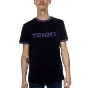 Tommy Hilfiger Sleep CN SS Tee Logo Shirt Mørkblå bomull Small Herre