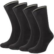 Topeco Strømper 4P Men Socks Plain Bamboo Svart Str 41/45 Herre