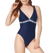 Triumph Summer Waves Padded Swimsuit Mørkblå C 40 Dame