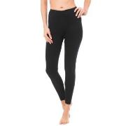 Trofe Leggings With Lace Trim Svart bomull Small Dame