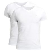 Gant 2P Basic V-Neck T-Shirt Svart/Hvit bomull Large Herre