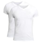 Gant 2P Basic V-Neck T-Shirt Hvit bomull X-Large Herre