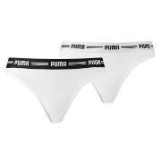 Puma Truser 2P Iconic Solid String Hvit Medium Dame