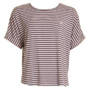 Missya Softness Stripe SS T-shirt Plomme modal Small Dame
