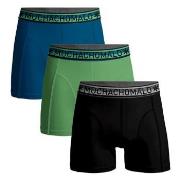 Muchachomalo 3P Cotton Stretch Solid Color Boxer Blå/Grønn bomull Larg...