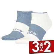 Levis Strømper 2P Unisex Sustainable Low Cut Socks Hvit/Blå Str 39/42