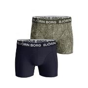 Björn Borg 2P Cotton Stretch Shorts 2112 Grønn bomull Small Herre