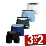 Björn Borg 5P Essential Shorts 2115 Blå/Hvit bomull Large Herre