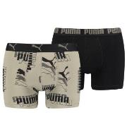 Puma 2P Logo Print Boxer Sand bomull X-Large Herre