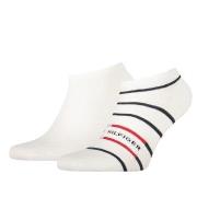 Tommy Hilfiger Strømper 2P Men Breton Stripe Sneaker Socks Hvit Str 39...