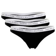Tommy Hilfiger Truser 3P Recycled Essentials Thong Svart Small Dame