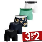 Björn Borg 5P Essential Shorts 2115 Svart blomstre bomull Small Herre