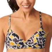 Sloggi Shore Fancy Guppy Bikini Top Svart/Gul XL+ Dame