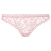 Calvin Klein Truser CK One Lace Thong Lysrosa nylon Medium Dame