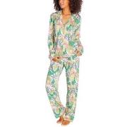 PJ Salvage Playful Prints Pyjama Grønn blomstre Large Dame