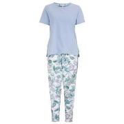 Damella Organic Cotton Pyjamas Set Blomstret bomull Small Dame