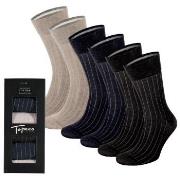 Topeco Strømper 6P Men Mercerized Cotton Multi Pack Socks Mixed Str 41...