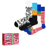 Happy socks Strømper 4P WWF Gift Box Mixed bomull Str 36/40