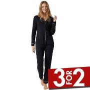 Schiesser Contemporary Nightwear Interlock Pyjama Svart 40 Dame