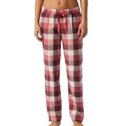 Schiesser Mix and Relax Long Flannel Pants Rød Mønster  bomull 38 Dame