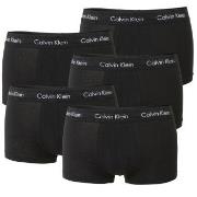 Calvin Klein 5P Cotton Stretch Solid Low Rise Trunks Svart bomull Larg...