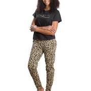 Trofe Leoheart Short Sleeve Pyjama Leopard bomull Large Dame