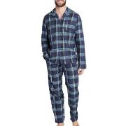 Jockey Woven Pyjama Blå/Lysblå Medium Herre