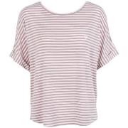 Missya Softness Stripe SS T-shirt Lilla modal Medium Dame