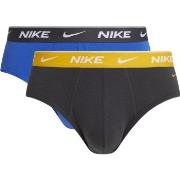 Nike 2P Everyday Cotton Stretch Brief Grå/Gul bomull X-Large Herre