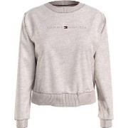 Tommy Hilfiger Tonal Logo Lounge Sweatshirt Beige X-Large Dame