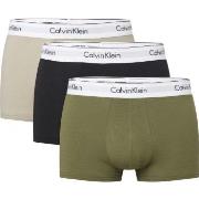 Calvin Klein 3P Modern Cotton Stretch Trunk Svart/Grønn bomull X-Large...