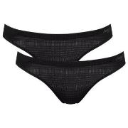 Sloggi Truser 2P ZERO Motion Mini Brief Svart polyester Small Dame