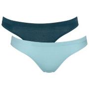 Sloggi Truser 2P ZERO Motion Mini Brief Blå polyester X-Small Dame