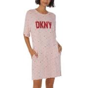 DKNY Less Talk More Sleep Short Sleeve Sleepshirt Rosa viskose Large D...