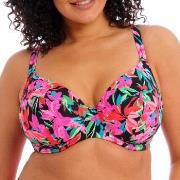 Elomi Savaneta Underwire Plunge Bikini Top Svart blomstre G 85 Dame