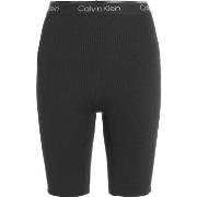Calvin Klein Sport Ribbed Knit Shorts Svart polyester X-Large Dame