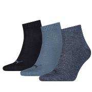 Puma Strømper 3P Quarter Socks Jeansblå Str 43/46