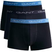 Gant 3P Cotton Trunks Svart/Blå bomull X-Large Herre