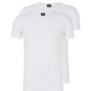 BOSS 2P Modern Round Neck T-shirt Hvit bomull Medium Herre