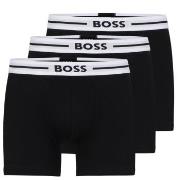 BOSS 3P Solid Cotton Bold Boxer Svart bomull Small Herre