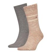 Tommy Hilfiger Strømper 2P Men Slub Classic Socks Beige Str 39/42 Herr...